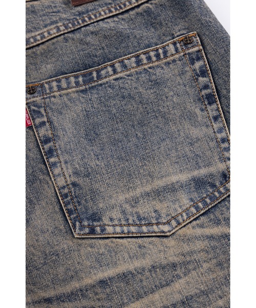 SUPPLIER（サプライヤー）の「デニムパンツ｜Fire Tribal Leather Patch Baggy Denim｜SUPPLIER（デニムパンツ・メンズ・ブラック/ブルー・X-LARGE/LARGE/MEDIUM/SMALL）」の15枚目の写真