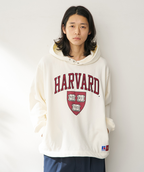 Russell Athletic（ラッセルアスレティック）の「Russell Athletic 別注 カレッジパーカー（パーカー・メンズ・ネイビー/ホワイト/グレー・LARGE/MEDIUM）」の2枚目の写真