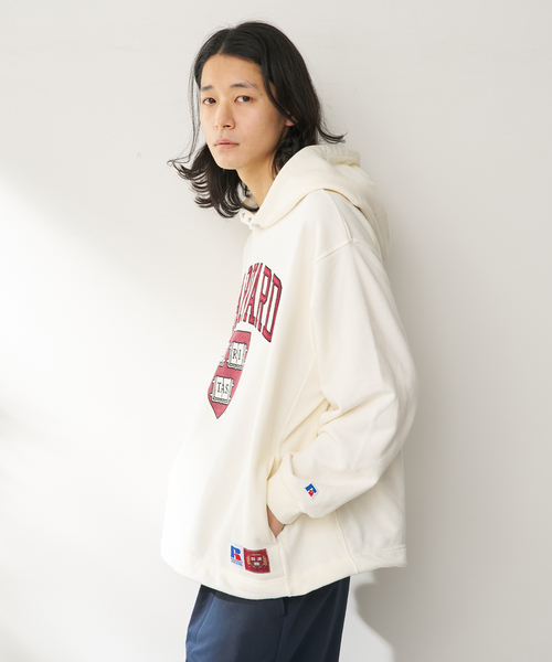 Russell Athletic（ラッセルアスレティック）の「Russell Athletic 別注 カレッジパーカー（パーカー・メンズ・ネイビー/ホワイト/グレー・LARGE/MEDIUM）」の10枚目の写真
