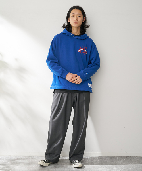 Russell Athletic（ラッセルアスレティック）の「Russell Athletic 別注 カレッジパーカー（パーカー・メンズ・ネイビー/ホワイト/グレー・LARGE/MEDIUM）」の12枚目の写真