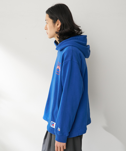Russell Athletic（ラッセルアスレティック）の「Russell Athletic 別注 カレッジパーカー（パーカー・メンズ・ネイビー/ホワイト/グレー・LARGE/MEDIUM）」の14枚目の写真