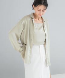 URBAN RESEARCH ROSSO WOMEN | オープンカラーヴィンテージシルキーサテンブラウス(シャツ/ブラウス)