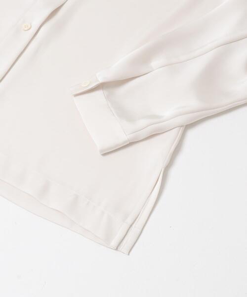 URBAN RESEARCH ROSSO WOMEN（アーバンリサーチ　ロッソ）の「オープンカラーヴィンテージシルキーサテンブラウス（シャツ/ブラウス・レディース・ベージュ系その他/オフホワイト・FREE）」の11枚目の写真