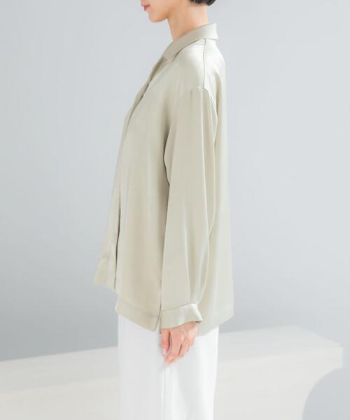 URBAN RESEARCH ROSSO WOMEN（アーバンリサーチ　ロッソ）の「オープンカラーヴィンテージシルキーサテンブラウス（シャツ/ブラウス・レディース・ベージュ系その他/オフホワイト・FREE）」の16枚目の写真