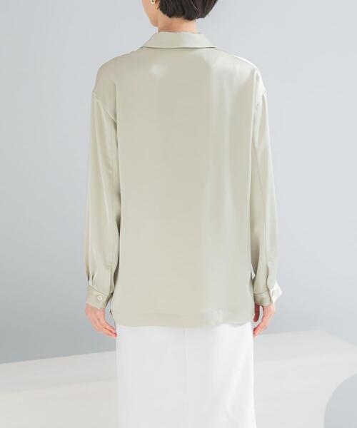 URBAN RESEARCH ROSSO WOMEN（アーバンリサーチ　ロッソ）の「オープンカラーヴィンテージシルキーサテンブラウス（シャツ/ブラウス・レディース・ベージュ系その他/オフホワイト・FREE）」の17枚目の写真