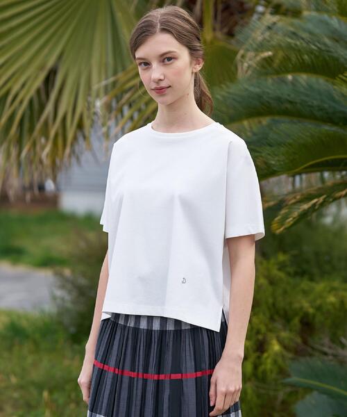 DRESSTERIOR（ドレステリア）の「【接触冷感／抗菌防臭／消臭】アイスクリアコットンドルマンTシャツ（Tシャツ/カットソー・レディース・ピンク系/ホワイト/ブルー系その他/ベージュ/スミクロ/ブラック・38/36/34）」の10枚目の写真