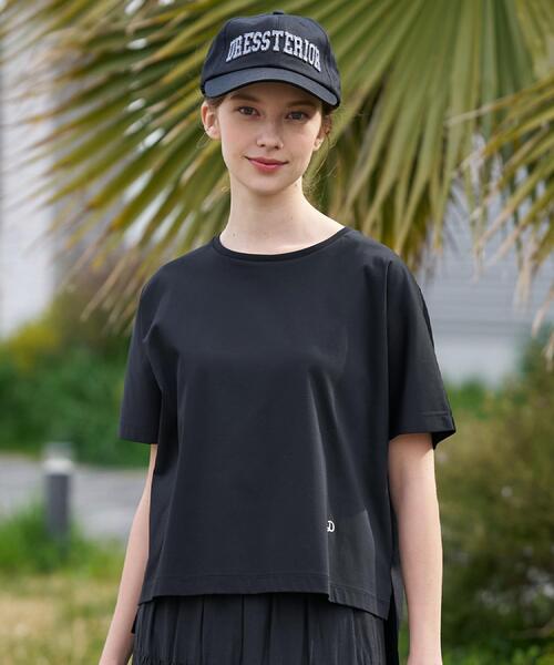 DRESSTERIOR（ドレステリア）の「【接触冷感／抗菌防臭／消臭】アイスクリアコットンドルマンTシャツ（Tシャツ/カットソー・レディース・ピンク系/ホワイト/ブルー系その他/ベージュ/スミクロ/ブラック・38/36/34）」の12枚目の写真