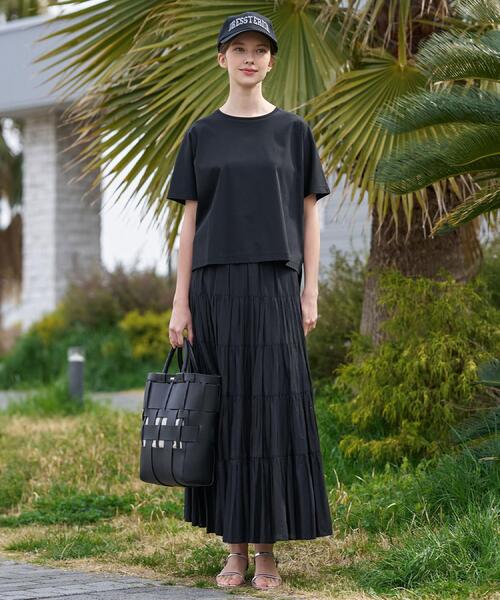 DRESSTERIOR（ドレステリア）の「【接触冷感／抗菌防臭／消臭】アイスクリアコットンドルマンTシャツ（Tシャツ/カットソー・レディース・ピンク系/ホワイト/ブルー系その他/ベージュ/スミクロ/ブラック・38/36/34）」の13枚目の写真