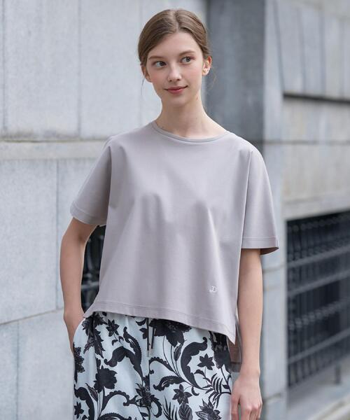 DRESSTERIOR（ドレステリア）の「【接触冷感／抗菌防臭／消臭】アイスクリアコットンドルマンTシャツ（Tシャツ/カットソー・レディース・ピンク系/ホワイト/ブルー系その他/ベージュ/スミクロ/ブラック・38/36/34）」の14枚目の写真