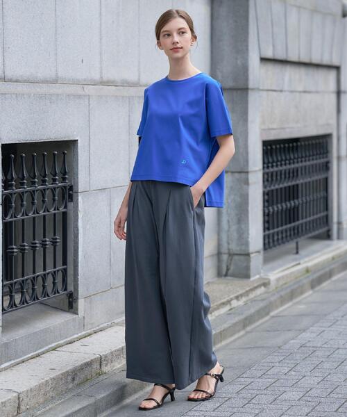 DRESSTERIOR（ドレステリア）の「【接触冷感／抗菌防臭／消臭】アイスクリアコットンドルマンTシャツ（Tシャツ/カットソー・レディース・ピンク系/ホワイト/ブルー系その他/ベージュ/スミクロ/ブラック・38/36/34）」の19枚目の写真