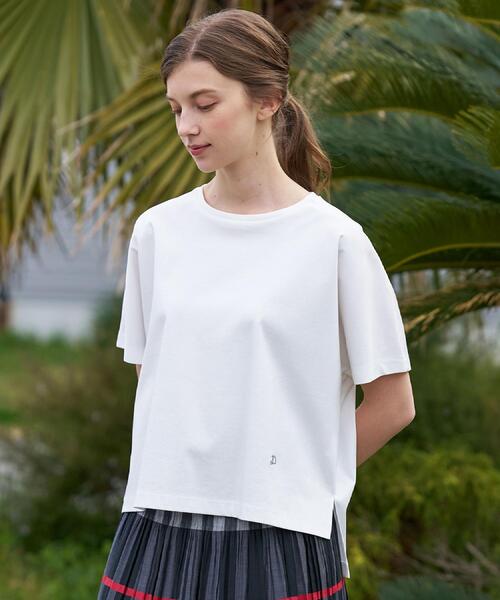 DRESSTERIOR（ドレステリア）の「【接触冷感／抗菌防臭／消臭】アイスクリアコットンドルマンTシャツ（Tシャツ/カットソー・レディース・ピンク系/ホワイト/ブルー系その他/ベージュ/スミクロ/ブラック・38/36/34）」の22枚目の写真