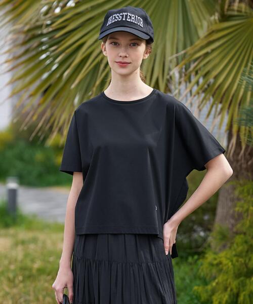 DRESSTERIOR(ドレステリア)の「【接触冷感/抗菌防臭/消臭】アイスクリアコットンドルマンTシャツ(Tシャツ/カットソー・レディース・ピンク系/ホワイト/ブルー系その他/ベージュ/スミクロ/ブラック・38/36/34)」の13枚目の写真