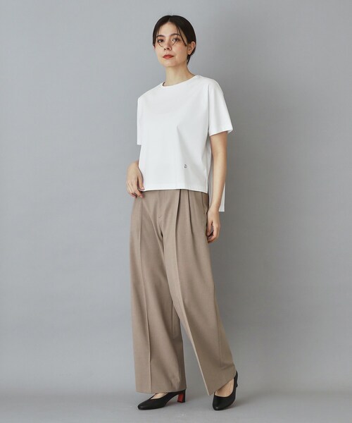 DRESSTERIOR(ドレステリア)の「【接触冷感/抗菌防臭/消臭】アイスクリアコットンドルマンTシャツ(Tシャツ/カットソー・レディース・ピンク系/ホワイト/ブルー系その他/ベージュ/スミクロ/ブラック・38/36/34)」の19枚目の写真