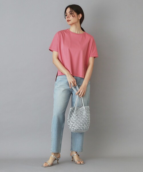 DRESSTERIOR(ドレステリア)の「【接触冷感/抗菌防臭/消臭】アイスクリアコットンドルマンTシャツ(Tシャツ/カットソー・レディース・ピンク系/ホワイト/ブルー系その他/ベージュ/スミクロ/ブラック・38/36/34)」の22枚目の写真
