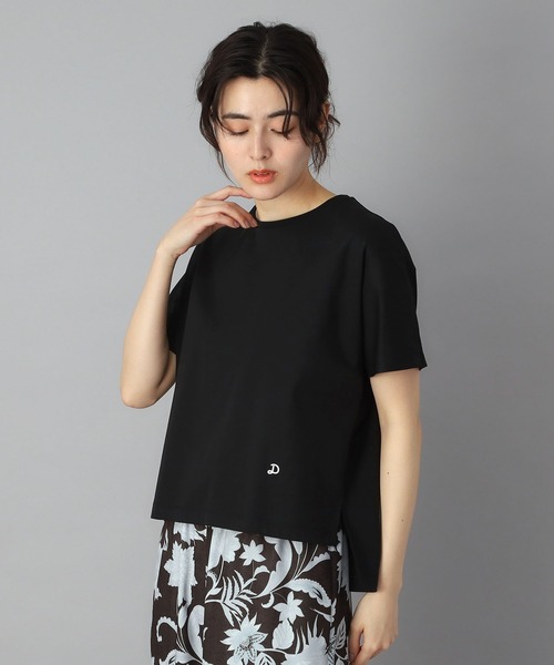 DRESSTERIOR（ドレステリア）の「【接触冷感／抗菌防臭／消臭】アイスクリアコットンドルマンTシャツ（Tシャツ/カットソー・レディース・ピンク系/ホワイト/ブルー系その他/ベージュ/スミクロ/ブラック・38/36/34）」の2枚目の写真