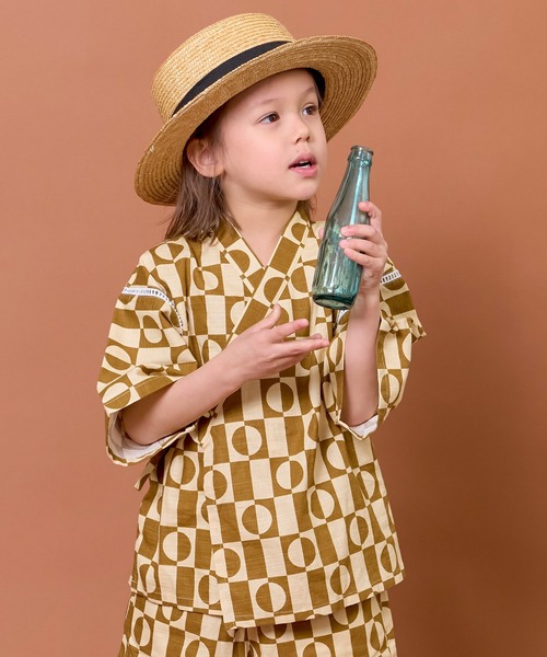 MARKEY'S（マーキーズ）の「【上下セット】甚平（浴衣・キッズ・ミント/ネイビー/ブラウン・LL/L/M/S）」の10枚目の写真