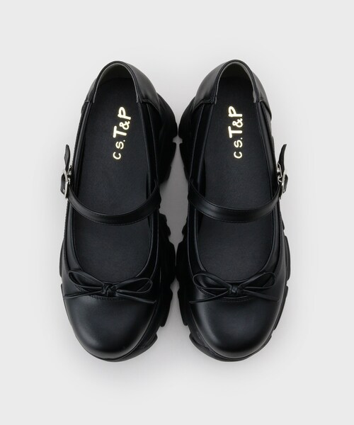 cs T&P(シーエスティーアンドピー)の「厚底ストラップリボンパンプス(パンプス・レディース・ブラック/アイボリー・L/LL/S/M)」の14枚目の写真