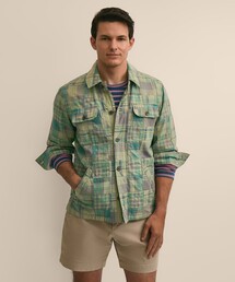 BROOKS BROTHERS | コットン マドラスパッチワーク シャツジャケット(その他アウター)