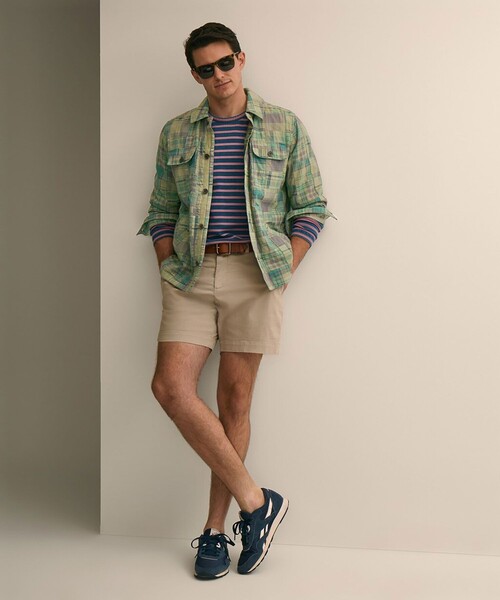 BROOKS BROTHERS(ブルックスブラザーズ)の「コットン マドラスパッチワーク シャツジャケット(その他アウター・メンズ・オリーブ・LARGE/MEDIUM/X-LARGE)」の2枚目の写真