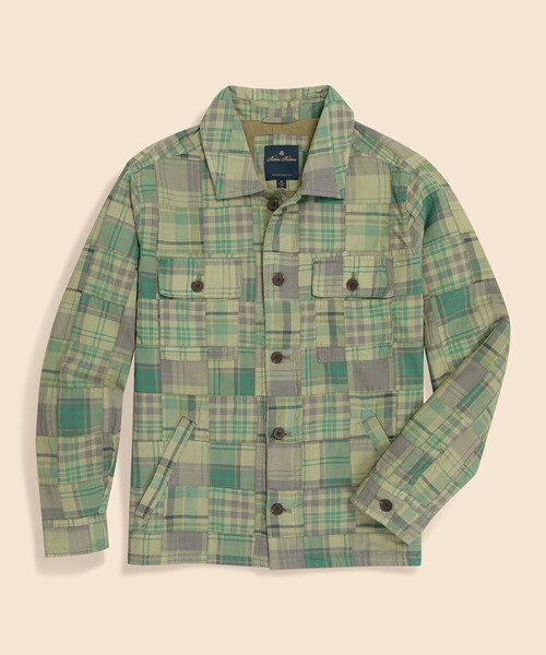 BROOKS BROTHERS(ブルックスブラザーズ)の「コットン マドラスパッチワーク シャツジャケット(その他アウター・メンズ・オリーブ・LARGE/MEDIUM/X-LARGE)」の5枚目の写真