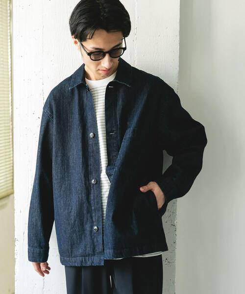 URBAN RESEARCH DOORS（アーバンリサーチドアーズ）の「デニムシャツカバーオール（カバーオール・メンズ・ブルー系その他/ブラック/ワンウォッシュ・MEDIUM/LARGE）」の5枚目の写真
