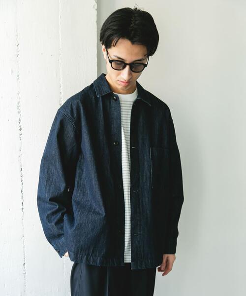 URBAN RESEARCH DOORS（アーバンリサーチドアーズ）の「デニムシャツカバーオール（カバーオール・メンズ・ブルー系その他/ブラック/ワンウォッシュ・MEDIUM/LARGE）」の6枚目の写真