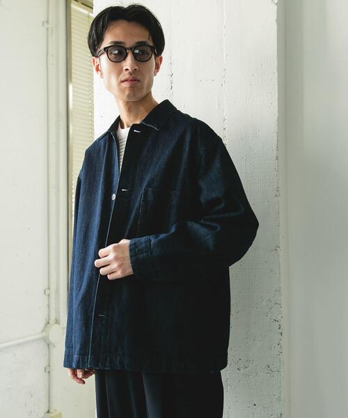 URBAN RESEARCH DOORS（アーバンリサーチドアーズ）の「デニムシャツカバーオール（カバーオール・メンズ・ブルー系その他/ブラック/ワンウォッシュ・MEDIUM/LARGE）」の7枚目の写真