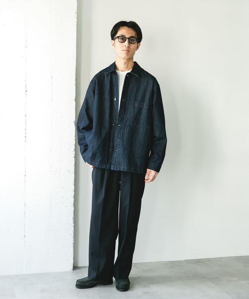 URBAN RESEARCH DOORS（アーバンリサーチドアーズ）の「デニムシャツカバーオール（カバーオール・メンズ・ブルー系その他/ブラック/ワンウォッシュ・MEDIUM/LARGE）」の9枚目の写真