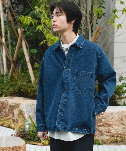 URBAN RESEARCH DOORS（アーバンリサーチドアーズ）の「デニムシャツカバーオール（カバーオール・メンズ・ブルー系その他/ブラック/ワンウォッシュ・MEDIUM/LARGE）」の19枚目の写真