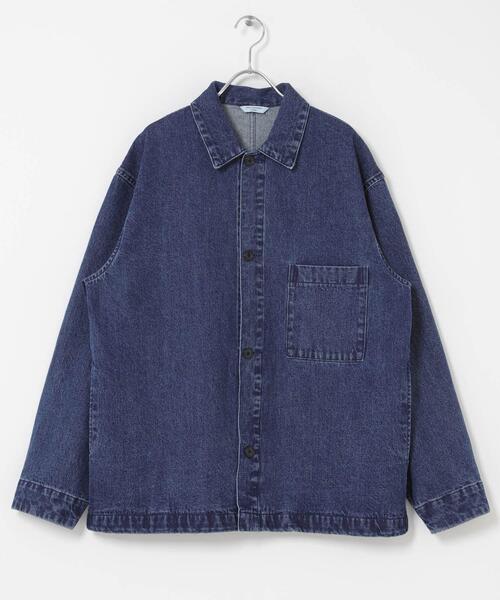 URBAN RESEARCH DOORS（アーバンリサーチドアーズ）の「デニムシャツカバーオール（カバーオール・メンズ・ブルー系その他/ブラック/ワンウォッシュ・MEDIUM/LARGE）」の21枚目の写真