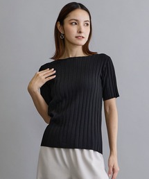 ワイドリブニットTシャツ
