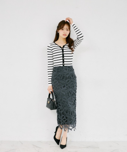 tocco closet(トッコ クローゼット)の「【ZOZO限定】配色ヘンリーネックカットソー(Tシャツ/カットソー・レディース・ホワイト×ブラック/ネイビー×ホワイト/その他・M)」の17枚目の写真