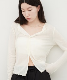Contrast Edge Sheer Top|コントラストエッジシアートップス