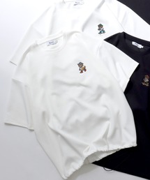 SITRY(�V�g���[)��Bear �� Uncle Embroidery T-Shirt/�ʒ� �N�} �������� �I�[�o�[�T�C�Y �����|�C���g�h�J �h���[�R�[�h ����T�V���c ���f�B�[�X �����Y(T�V���c/�J�b�g�\�[)