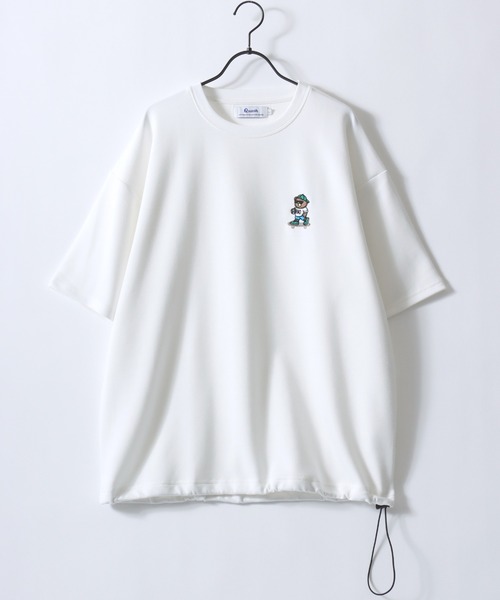 SITRY(シトリー)の「Bear & Uncle Embroidery T-Shirt/別注 クマ おじさん オーバーサイズ ワンポイント刺繍 ドローコード 半袖Tシャツ レディース メンズ(Tシャツ/カットソー・メンズ・ホワイト系その他3/ホワイト系その他2/ブラック系その他/ホワイト系その他/ホワイト/ブラック系その他2/ブラック/ブラック系その他3・L/M)」の21枚目の写真