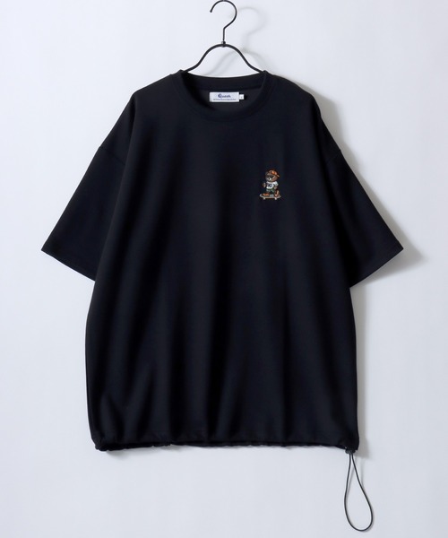 SITRY(シトリー)の「Bear & Uncle Embroidery T-Shirt/別注 クマ おじさん オーバーサイズ ワンポイント刺繍 ドローコード 半袖Tシャツ レディース メンズ(Tシャツ/カットソー・メンズ・ホワイト系その他3/ホワイト系その他2/ブラック系その他/ホワイト系その他/ホワイト/ブラック系その他2/ブラック/ブラック系その他3・L/M)」の22枚目の写真