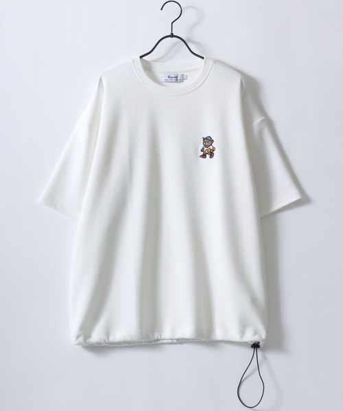SITRY(シトリー)の「Bear & Uncle Embroidery T-Shirt/別注 クマ おじさん オーバーサイズ ワンポイント刺繍 ドローコード 半袖Tシャツ レディース メンズ(Tシャツ/カットソー・メンズ・ホワイト系その他3/ホワイト系その他2/ブラック系その他/ホワイト系その他/ホワイト/ブラック系その他2/ブラック/ブラック系その他3・L/M)」の17枚目の写真