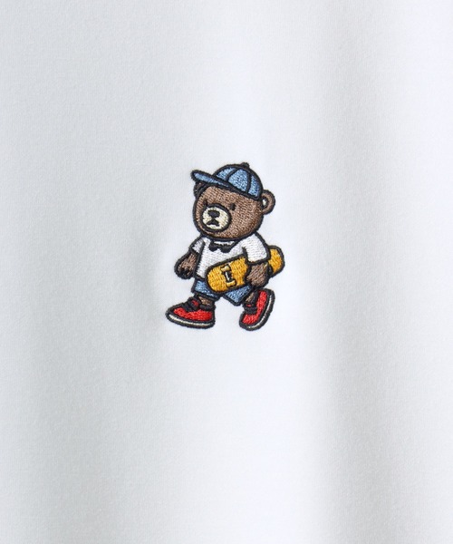 SITRY(シトリー)の「Bear & Uncle Embroidery T-Shirt/別注 クマ おじさん オーバーサイズ ワンポイント刺繍 ドローコード 半袖Tシャツ レディース メンズ(Tシャツ/カットソー・メンズ・ホワイト系その他3/ホワイト系その他2/ブラック系その他/ホワイト系その他/ホワイト/ブラック系その他2/ブラック/ブラック系その他3・L/M)」の19枚目の写真