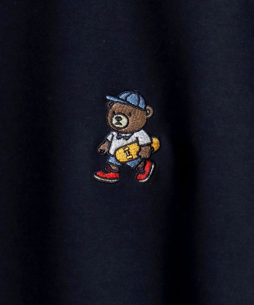 SITRY(シトリー)の「Bear & Uncle Embroidery T-Shirt/別注 クマ おじさん オーバーサイズ ワンポイント刺繍 ドローコード 半袖Tシャツ レディース メンズ(Tシャツ/カットソー・メンズ・ホワイト系その他3/ホワイト系その他2/ブラック系その他/ホワイト系その他/ホワイト/ブラック系その他2/ブラック/ブラック系その他3・L/M)」の20枚目の写真