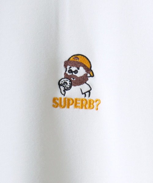 SITRY(シトリー)の「Bear & Uncle Embroidery T-Shirt/別注 クマ おじさん オーバーサイズ ワンポイント刺繍 ドローコード 半袖Tシャツ レディース メンズ(Tシャツ/カットソー・メンズ・ホワイト系その他3/ホワイト系その他2/ブラック系その他/ホワイト系その他/ホワイト/ブラック系その他2/ブラック/ブラック系その他3・L/M)」の15枚目の写真
