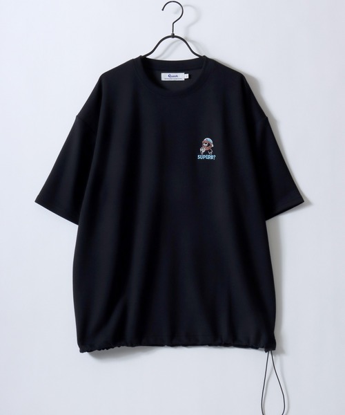 SITRY(シトリー)の「Bear & Uncle Embroidery T-Shirt/別注 クマ おじさん オーバーサイズ ワンポイント刺繍 ドローコード 半袖Tシャツ レディース メンズ(Tシャツ/カットソー・メンズ・ホワイト系その他3/ホワイト系その他2/ブラック系その他/ホワイト系その他/ホワイト/ブラック系その他2/ブラック/ブラック系その他3・L/M)」の14枚目の写真