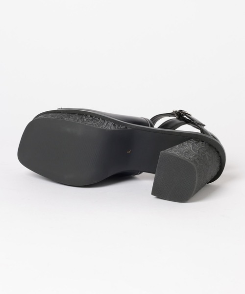 HARE（ハレ）の「ガラソールチャンキーサンダル(HARE)（サンダル・レディース・ブラック系その他/ブラック/シルバー・SMALL/MEDIUM/LARGE）」の21枚目の写真