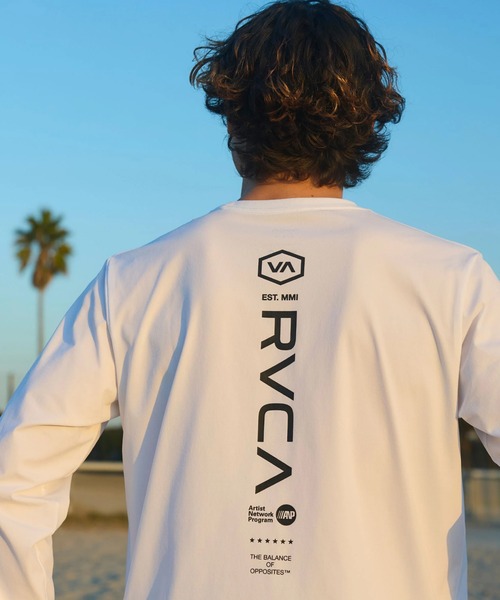 RVCA(ルーカ)の「RVCA STARIGHT WAY LT(Tシャツ/カットソー・メンズ・ホワイト/ブラック・L/M)」の4枚目の写真