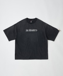 ADAMPATEK / gallagher agingT/プリント、刺繍入りエイジング加工Tシャツ