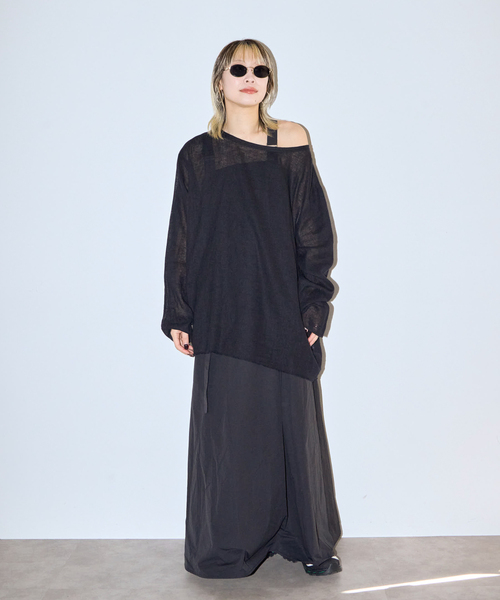 CITYSHOP（シティーショップ）の「BELTED STRAP DRESS：ワンピース（ワンピース・レディース・ブラック/ライトグレー・36/38）」の5枚目の写真