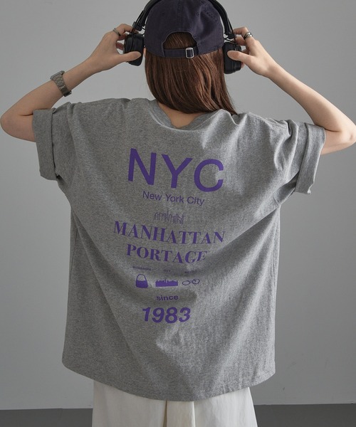 Manhattan Portage(マンハッタンポーテージ)の「【Manhattan Portage】別注 NYC Street Culture Tee /ニューヨークシティストリートカルチャーTシャツ(Tシャツ/カットソー・レディース・ホワイト/ブラック/ヘザーグレー・S/M/L)」の3枚目の写真