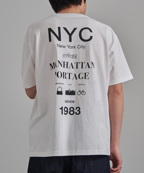 Manhattan Portage(マンハッタンポーテージ)の「【Manhattan Portage】別注 NYC Street Culture Tee /ニューヨークシティストリートカルチャーTシャツ(Tシャツ/カットソー・レディース・ホワイト/ブラック/ヘザーグレー・S/M/L)」の4枚目の写真