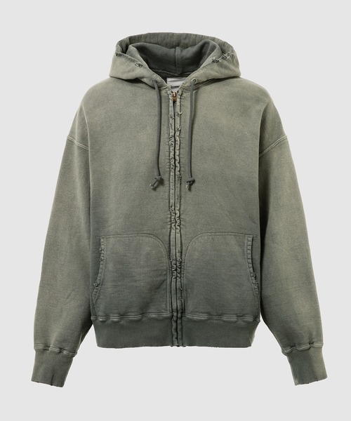 BOW WOW(バウワウ)の「FADED ZIP HOODIE HONOR NEWSBOY(パーカー・メンズ・カーキ・XL/L)」の1枚目の写真