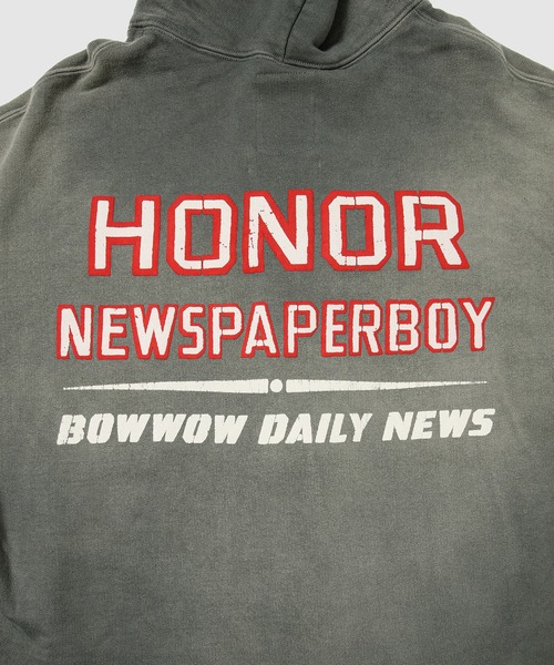 BOW WOW(バウワウ)の「FADED ZIP HOODIE HONOR NEWSBOY(パーカー・メンズ・カーキ・XL/L)」の8枚目の写真