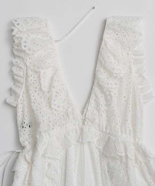 PRE-ORDER】Lace Patch Rompers/レースパッチロンパース（サロペット